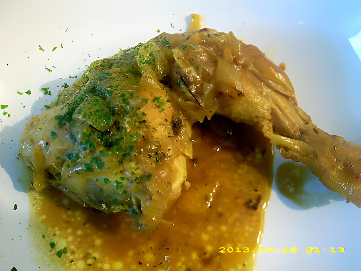 recette cuisses de poulet au safran et aux petits oignons
