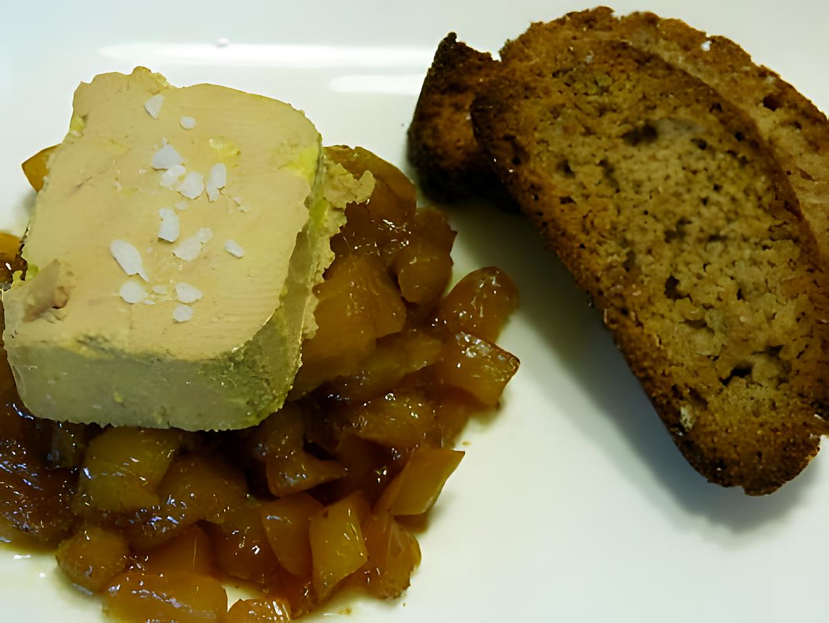 recette Foie gras de canard sur chutney mangue ananas