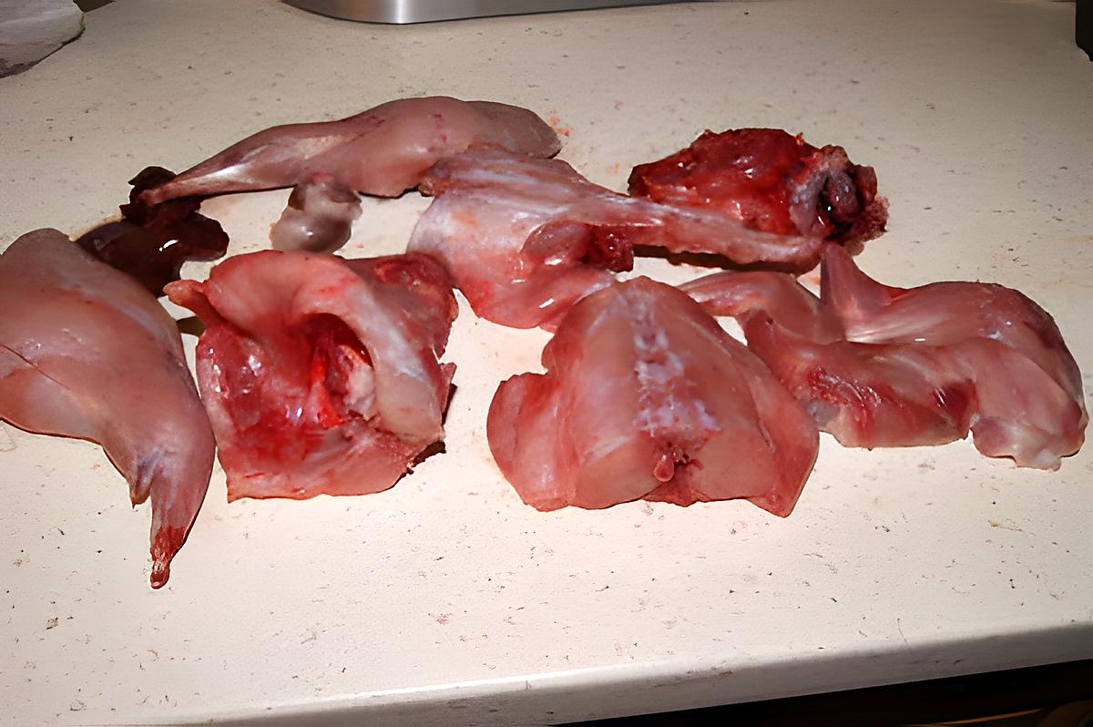 recette découpe d'un lapin