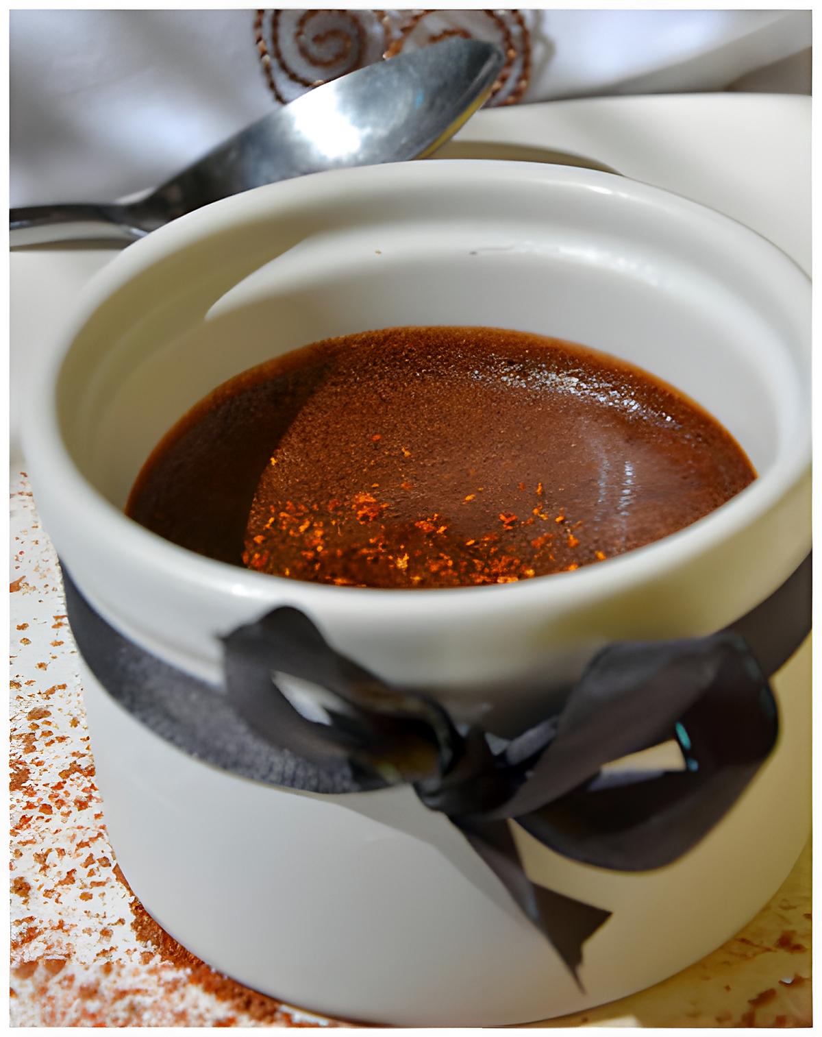 recette Mousse au chocolat noir, au piment d'Espelette.