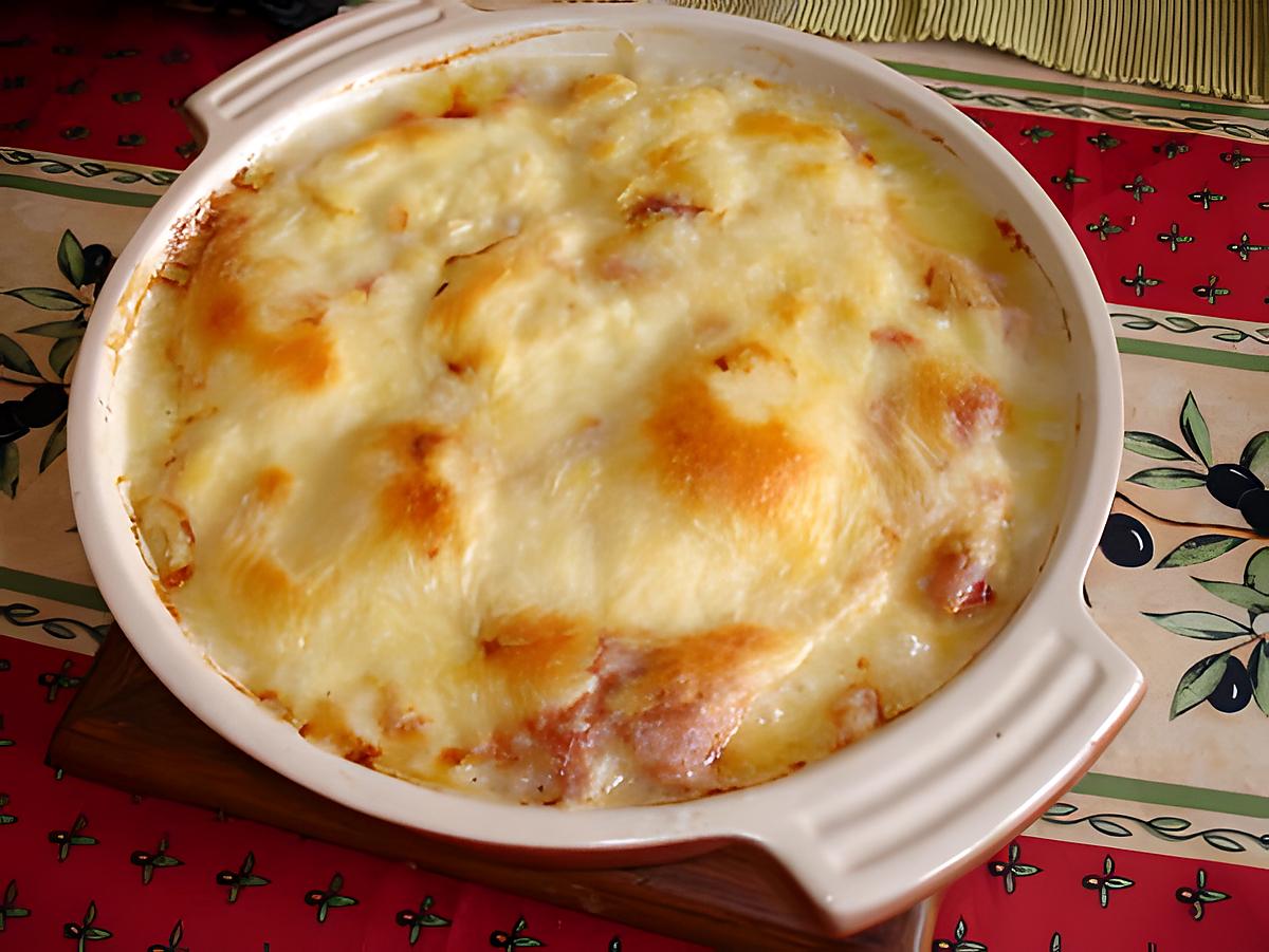 recette gratin de crozets au jambon et fromage à raclette