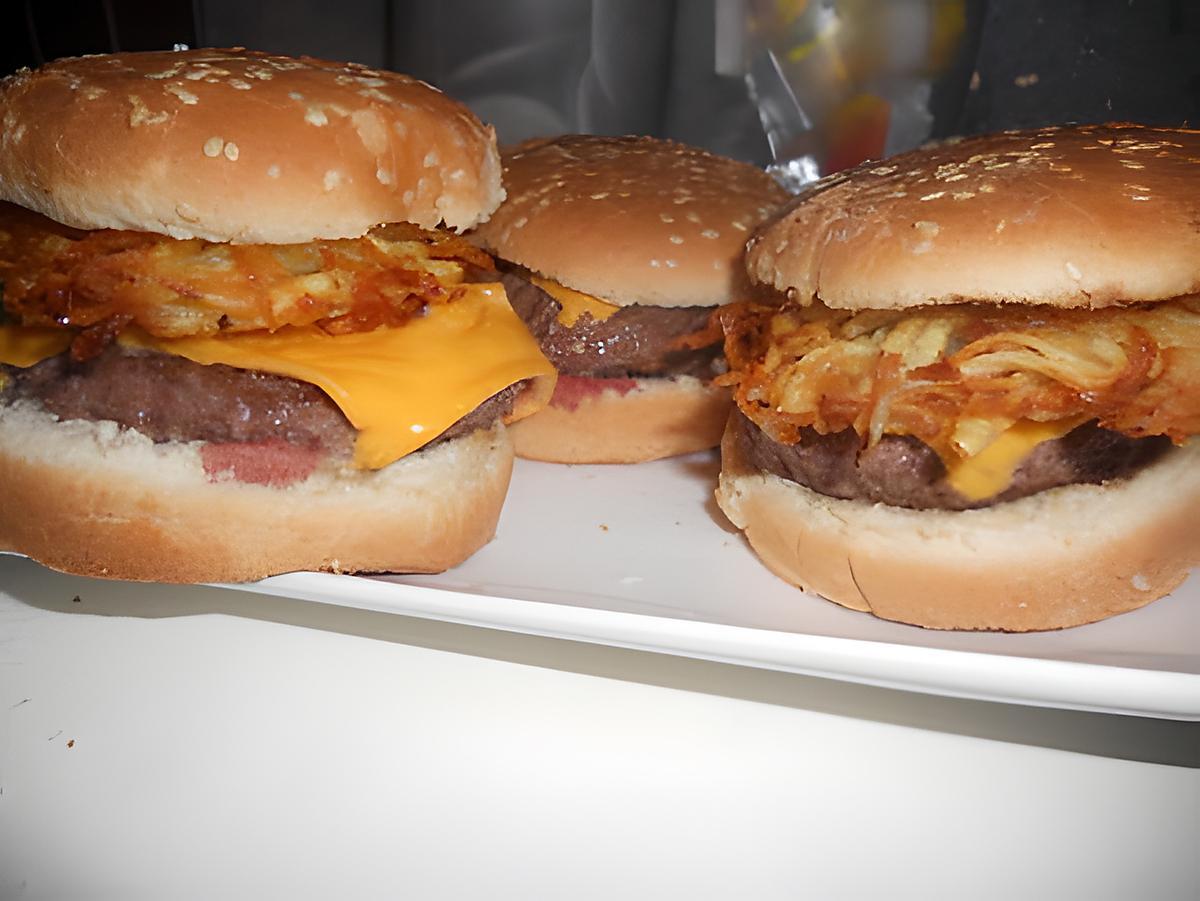 recette Hamburger aux galettes de pomme de terre