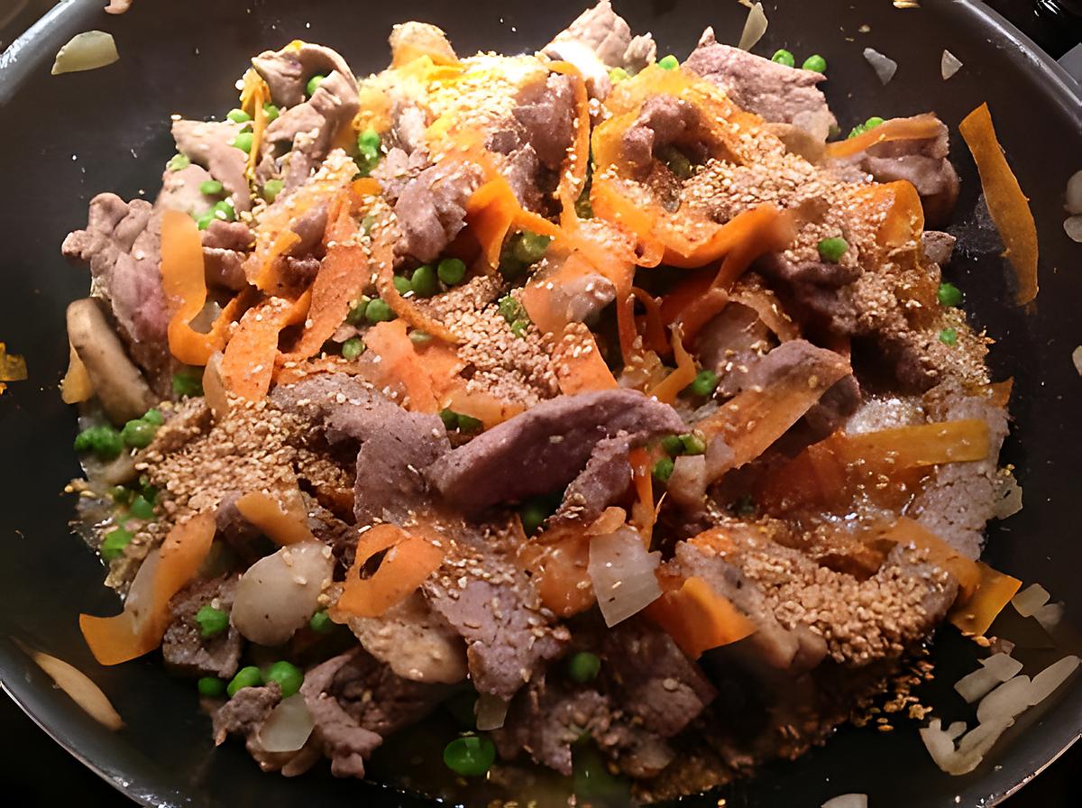 recette Wok de bœuf aux légumes croquants