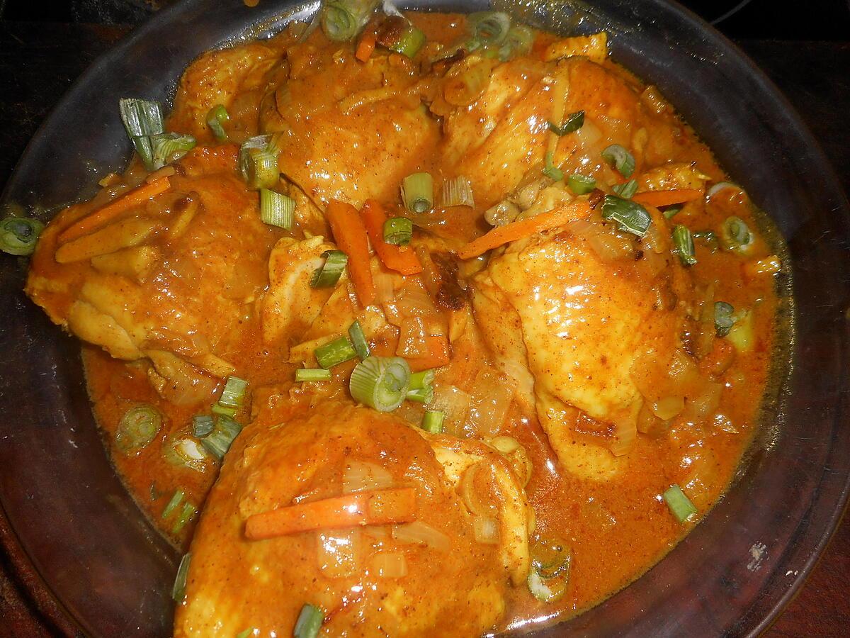 recette Hauts de cuisses de poulet au curry