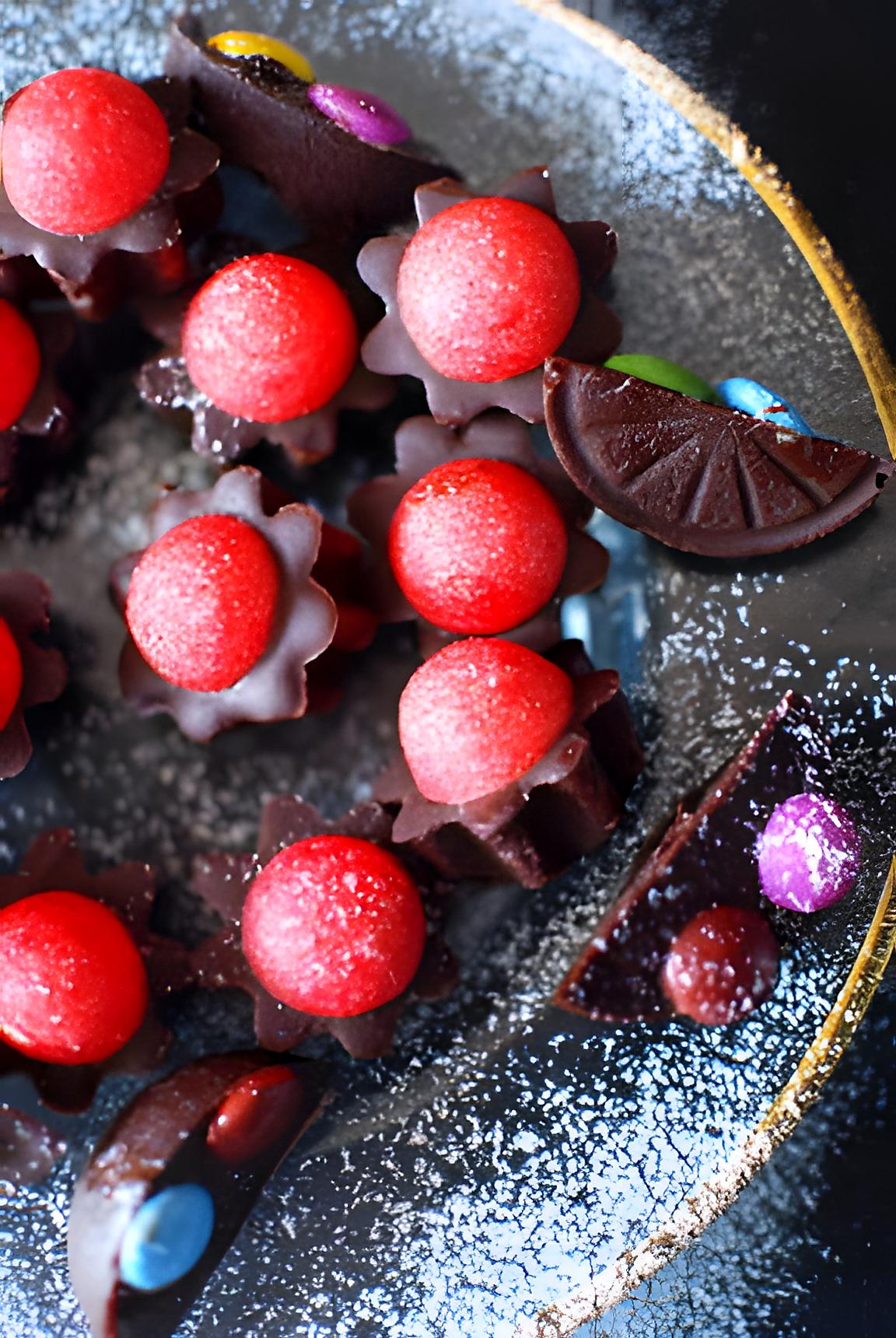 recette Etoiles de chocolat à la fraise Tagada ® et smarties
