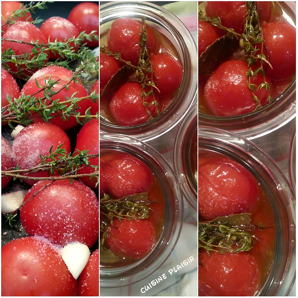 recette Stérilisation de tomates confites