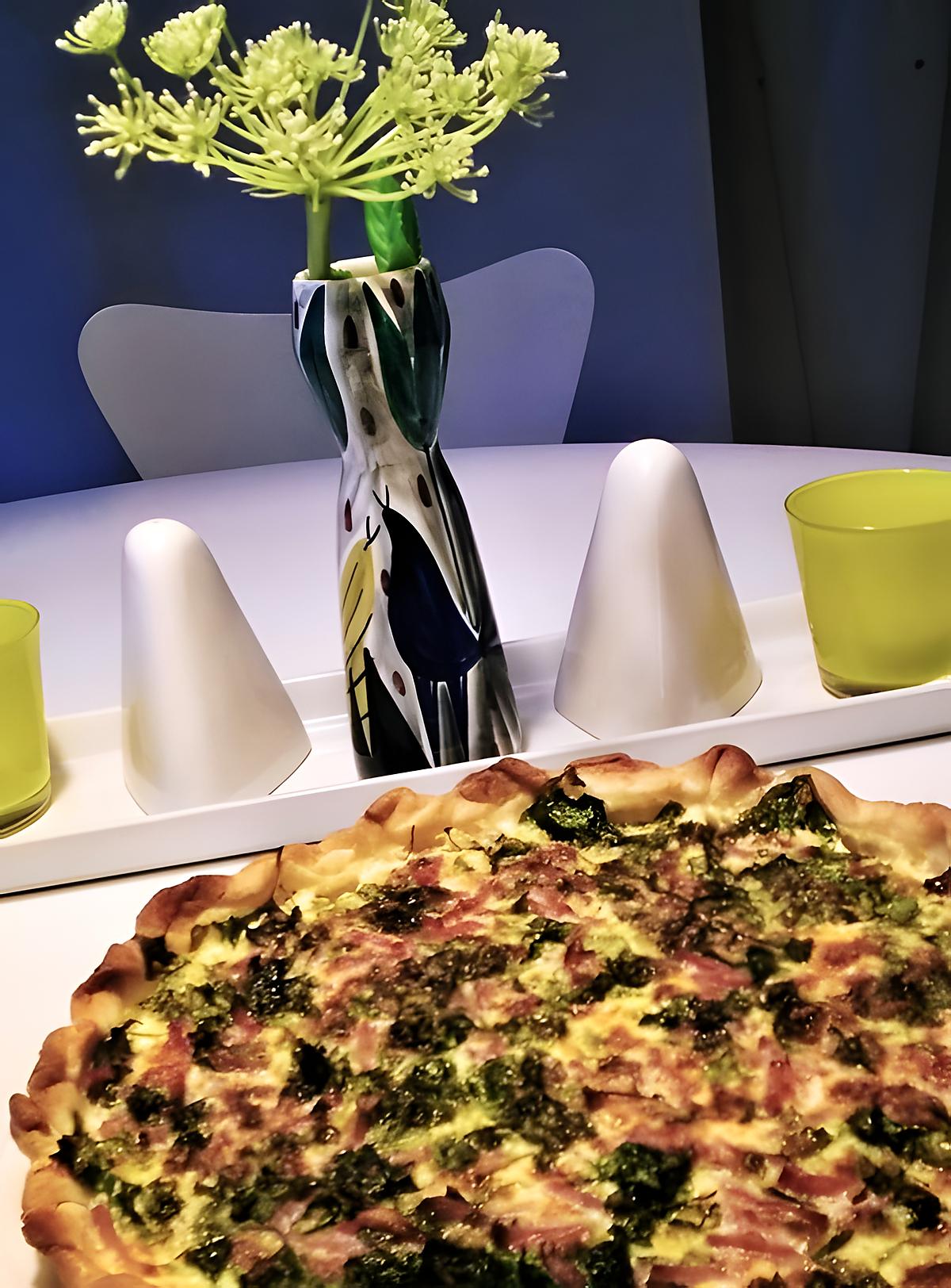 recette Tarte au cresson de fontaine et émincés de jambon de Parme ou autres