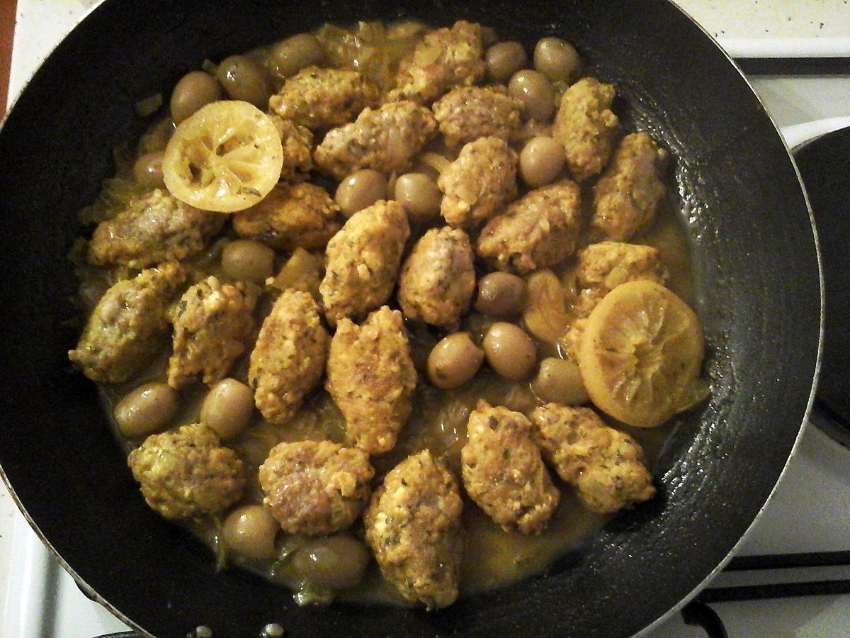 recette poulet aux olives en boulettes