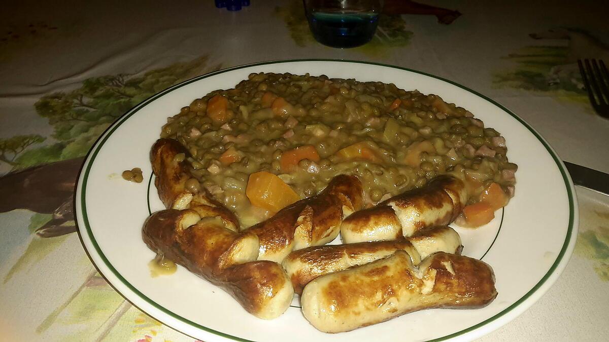 recette Lentilles à la mènagère