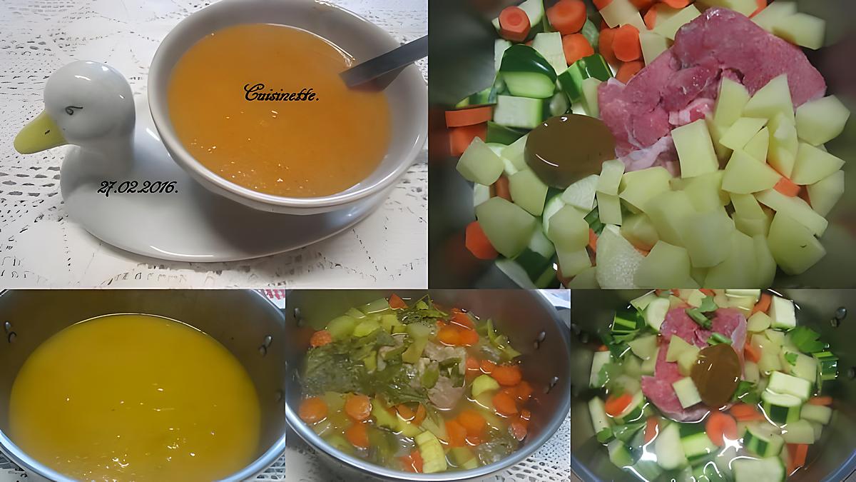 recette Soupe veloutée aux légumes.