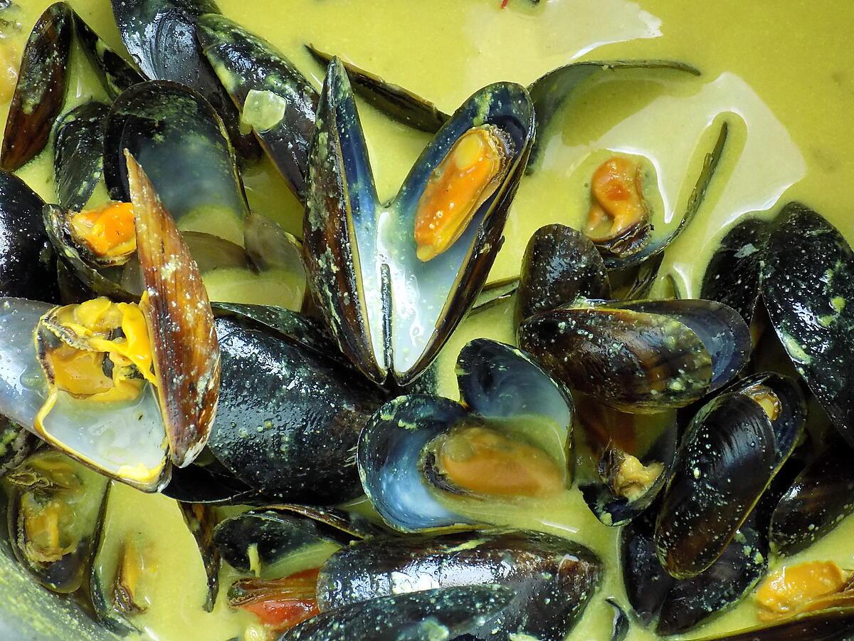 recette Moules à la crème de safran