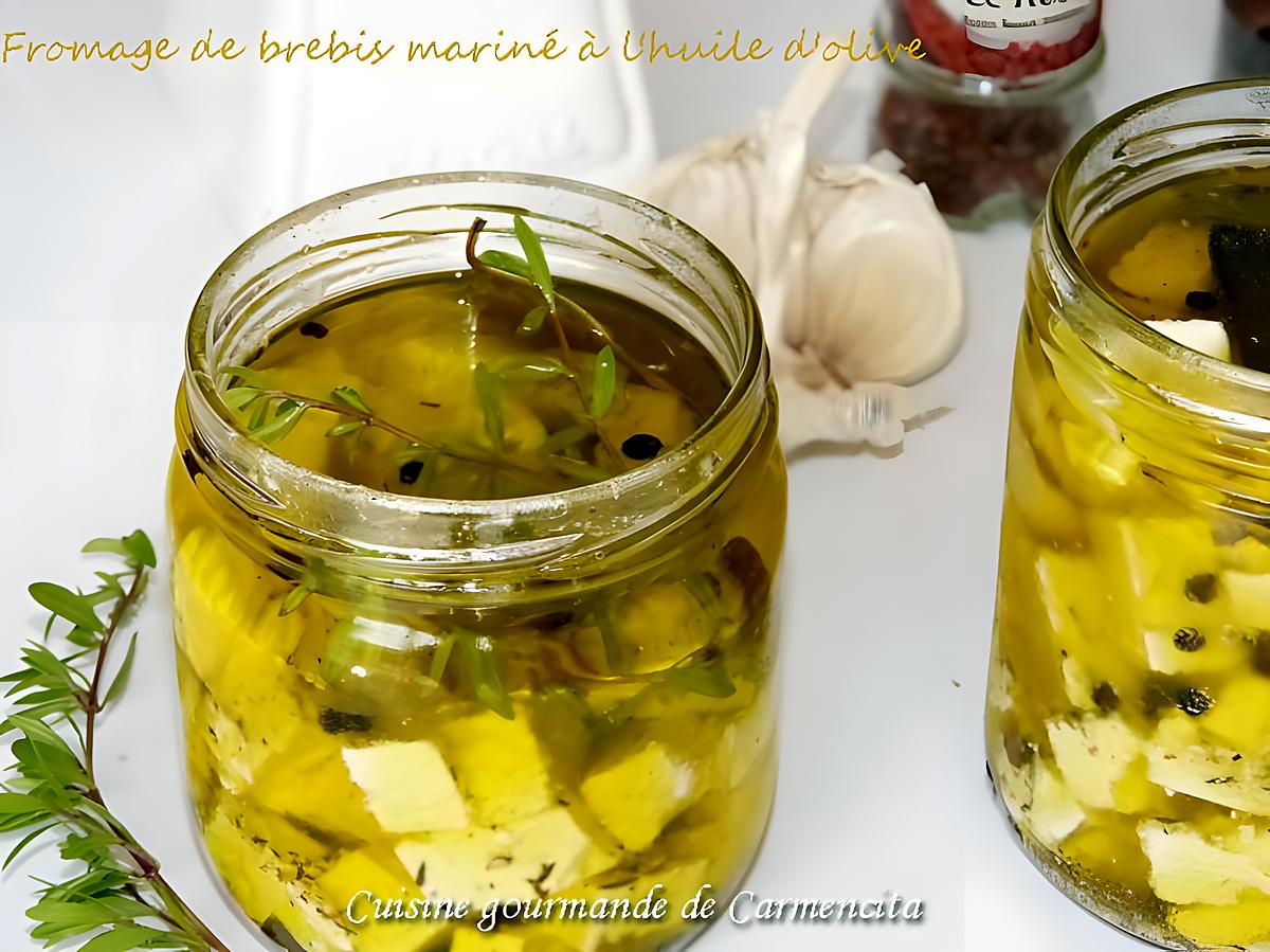 recette Fromage de brebis mariné à l'huile d'olive