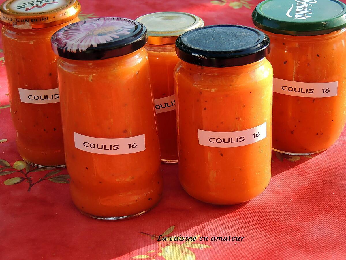 recette Coulis aux tomates, carottes et origan