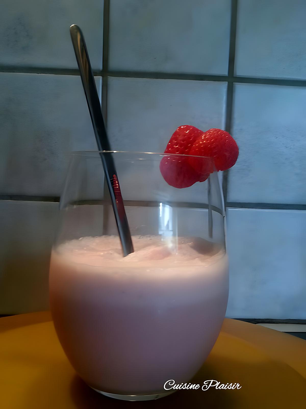 recette Milkshake fraise