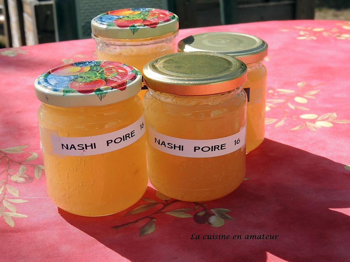 recette Confiture de nashis et poires