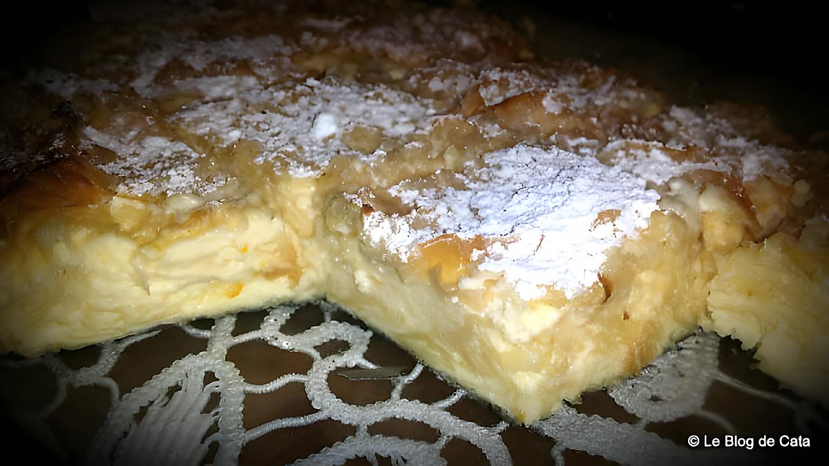 recette Gâteau à la pâte filo et fromage blanc- Plăcintă