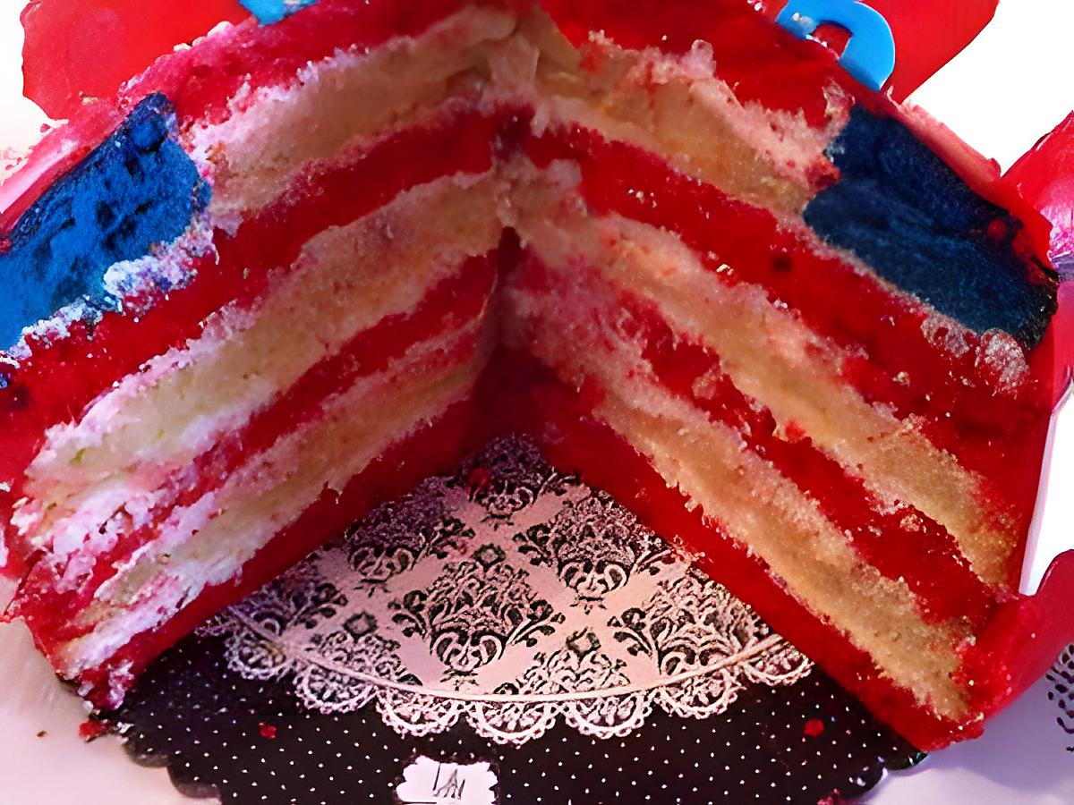 recette Gâteau "capitain America" drapeau US