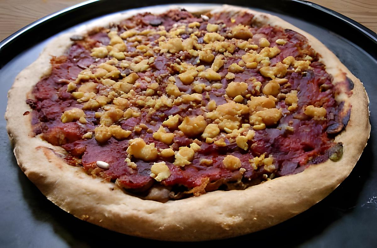 recette PIZZA au levain Thon et Champignons
