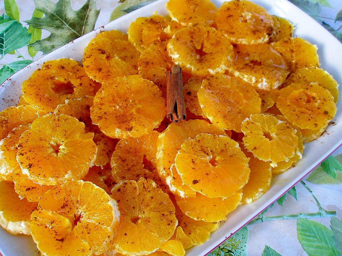 recette Orange à la cannelle façon Marocaine
