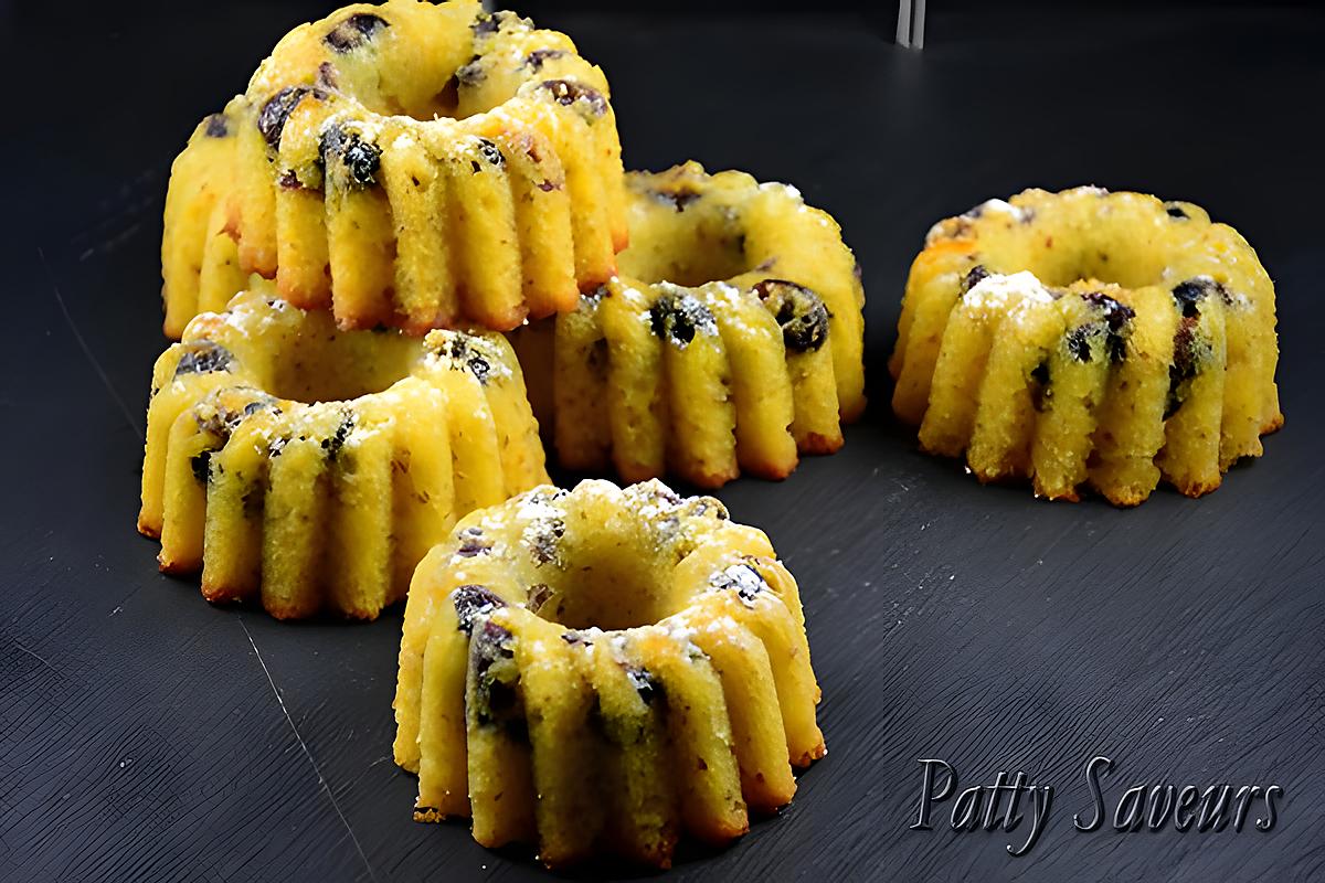 recette Mini Bundt Cakes au Pamplemousse et Airelles
