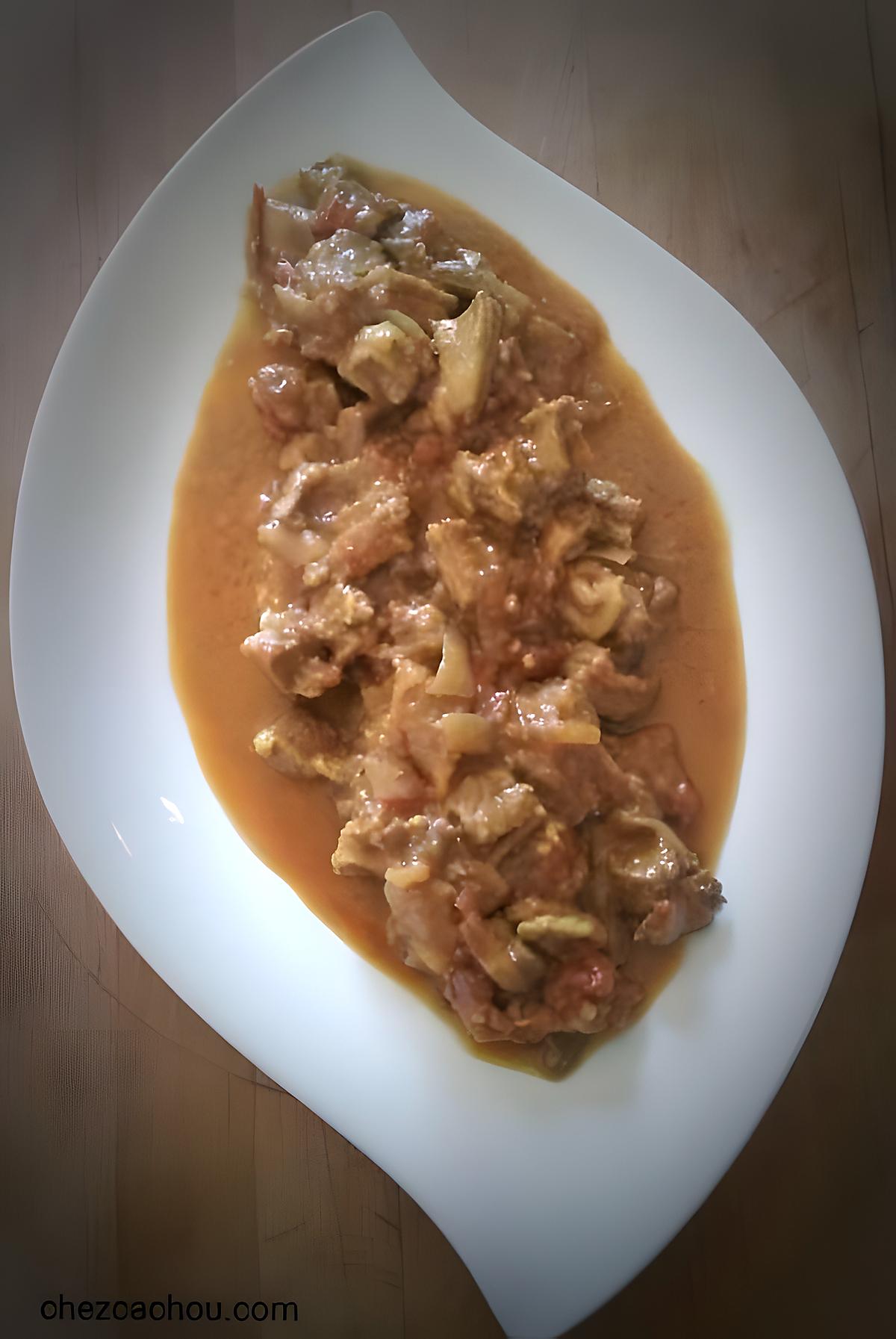 recette Curry d'agneau