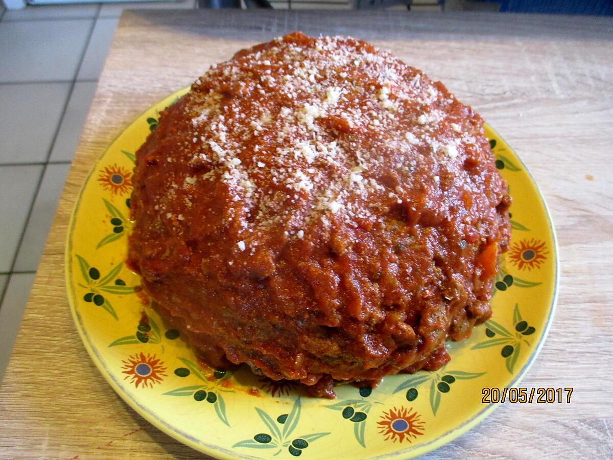 recette boule farcie aux spaguettis bolognaises