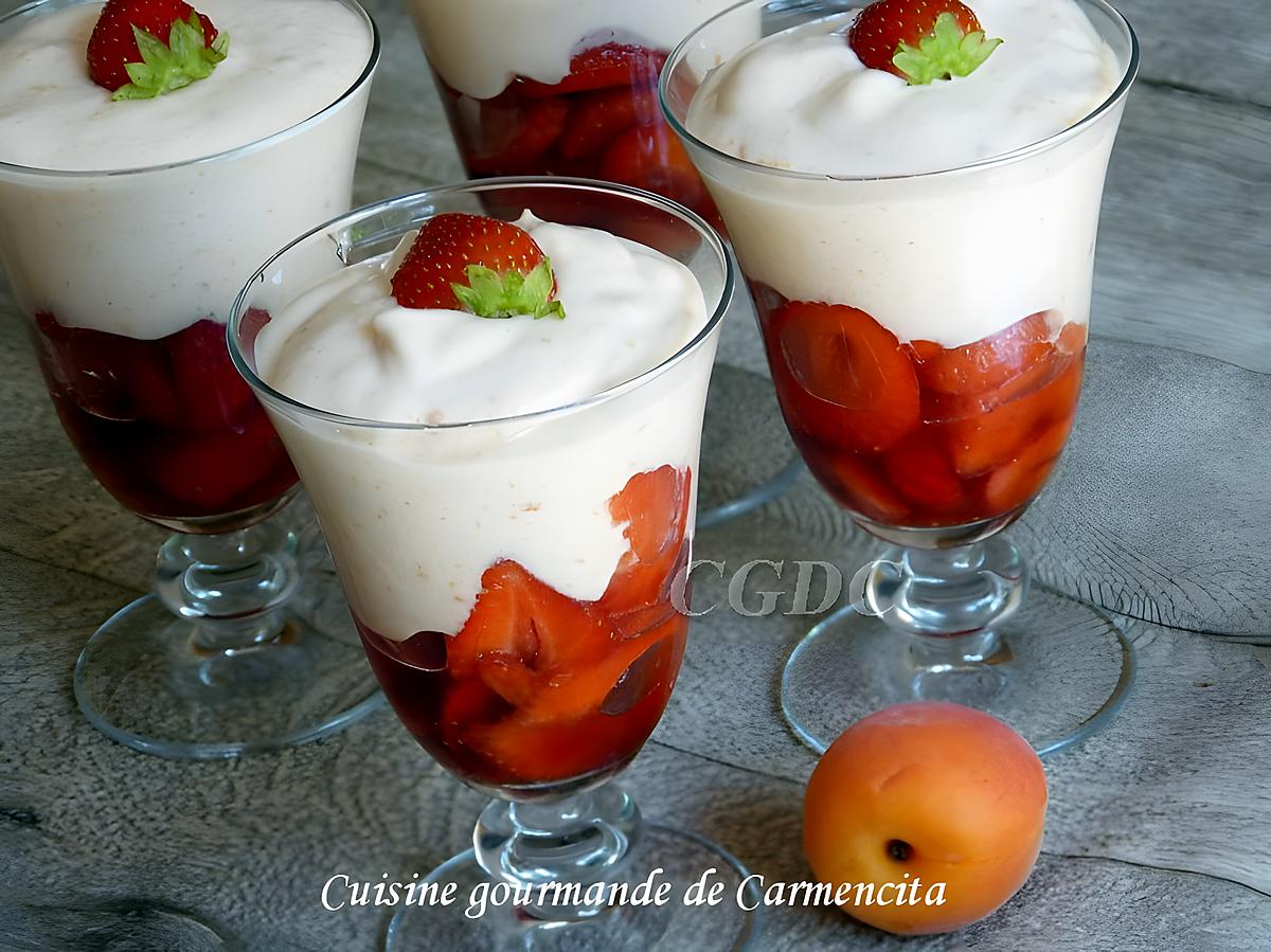 recette Mousse d'abricot à la fraise de Cyril Lignac