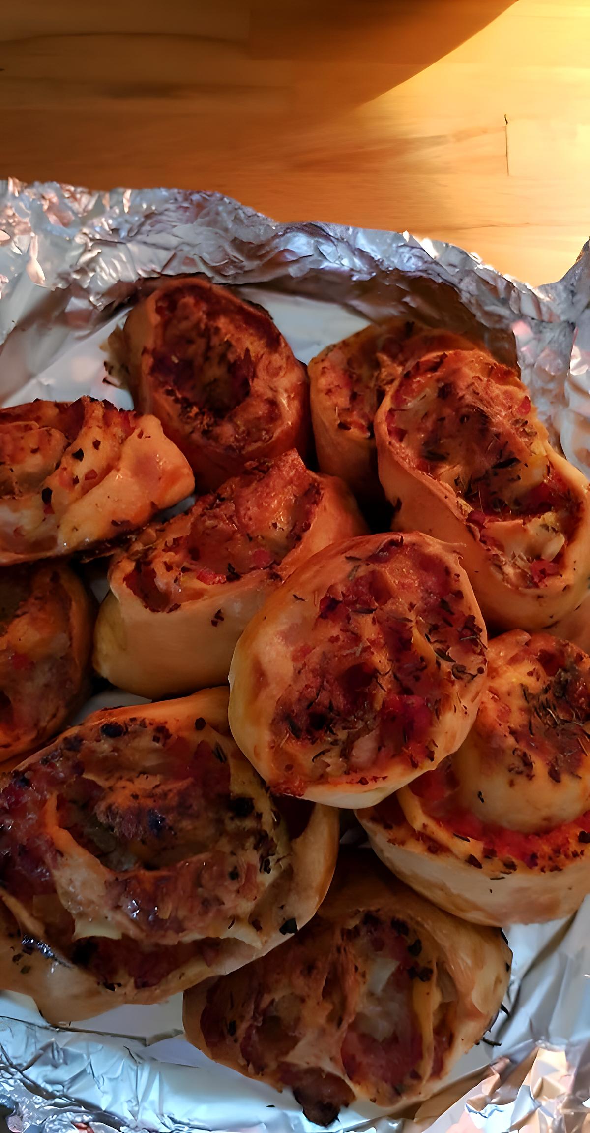 recette pizza rolls jambon chorizo