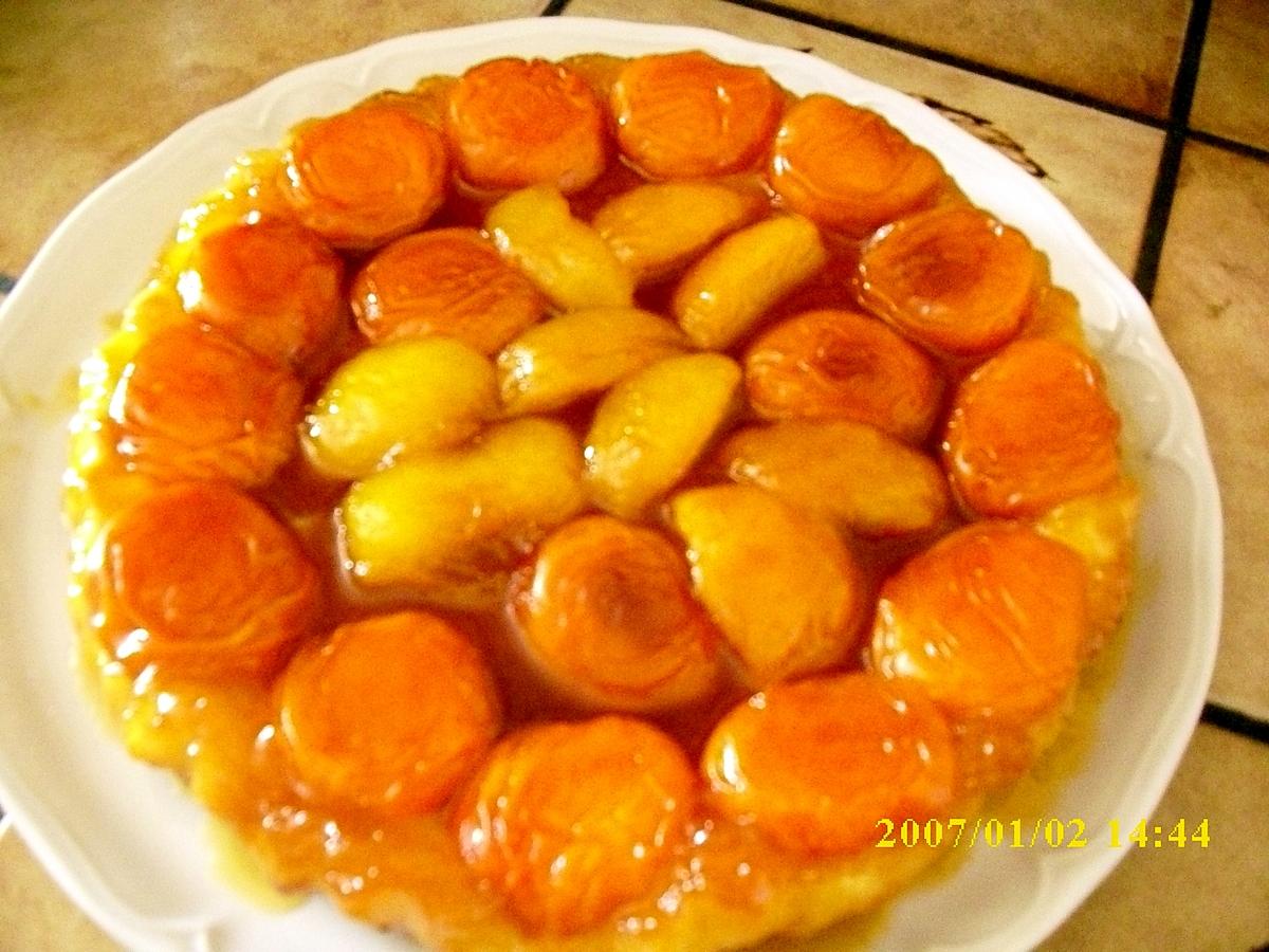 recette Tatin d'abricots et pêches