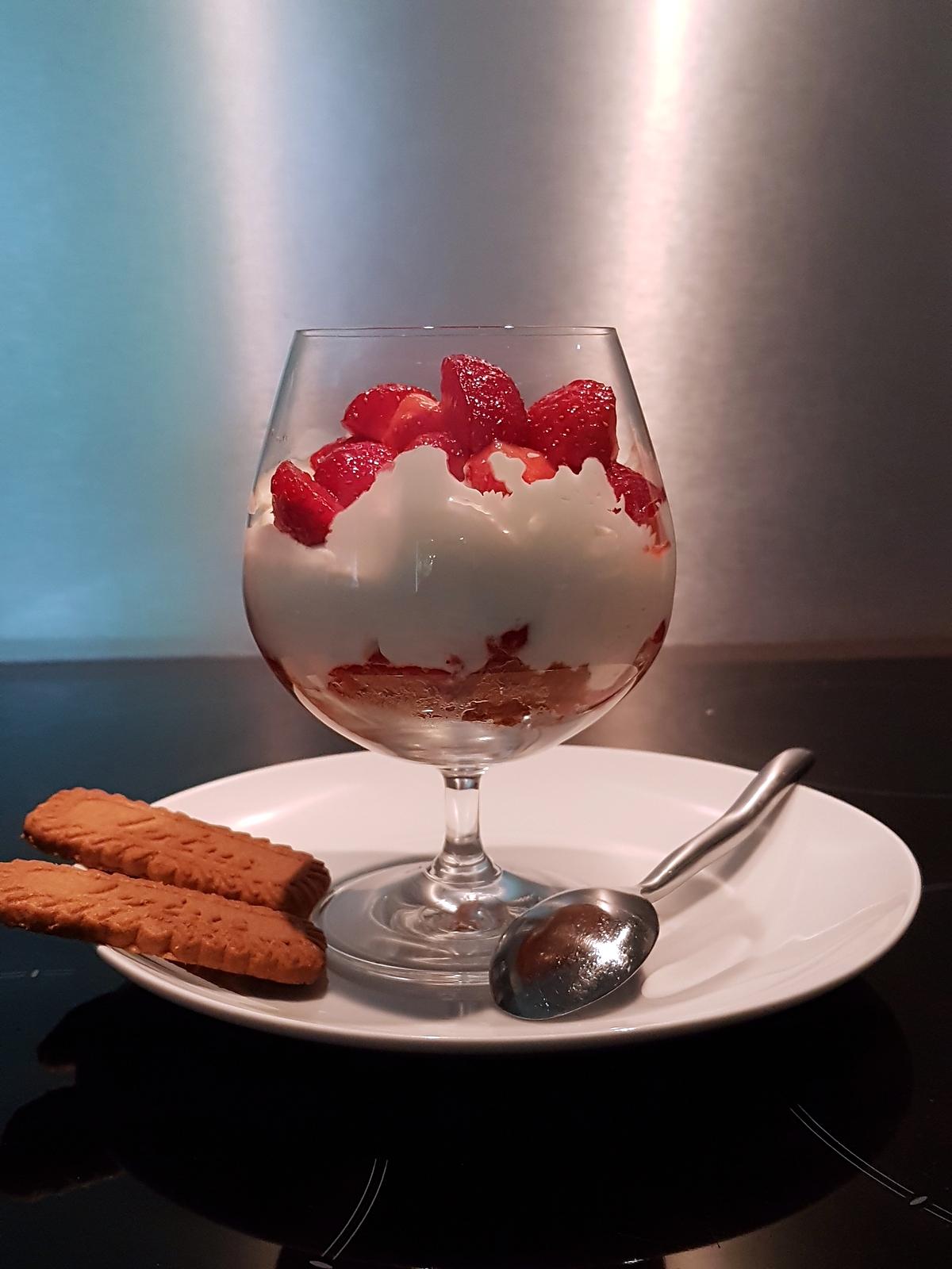 recette Trifle fraises mascarpone spéculoos