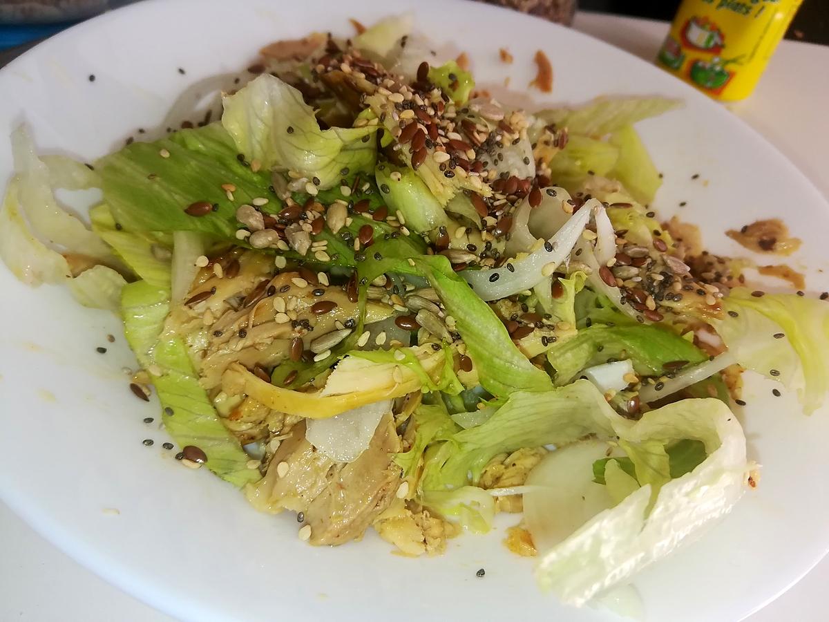 recette Salade de poulet au graines