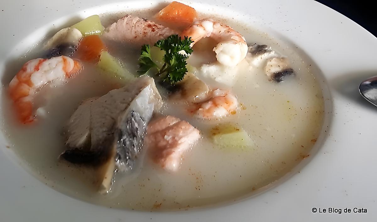 recette Soupe aux 2 poissons à la norvégienne