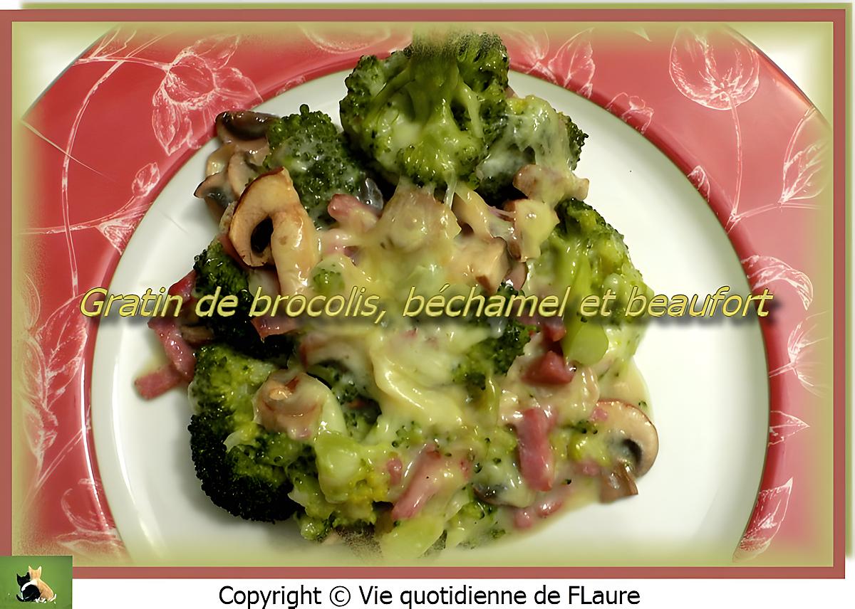 recette Gratin de brocolis, béchamel et Beaufort