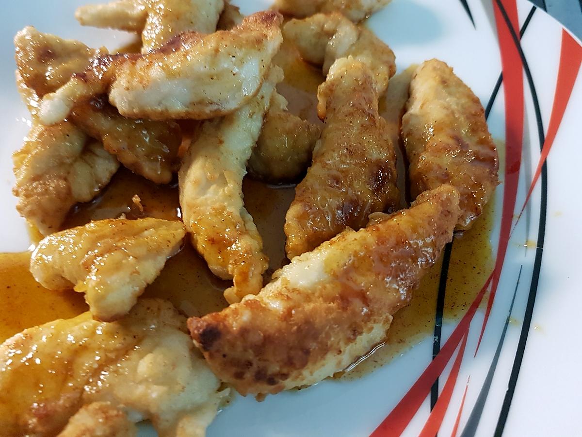 recette Poulet en lamelle Sauce Sucrée-Salée Citronnée