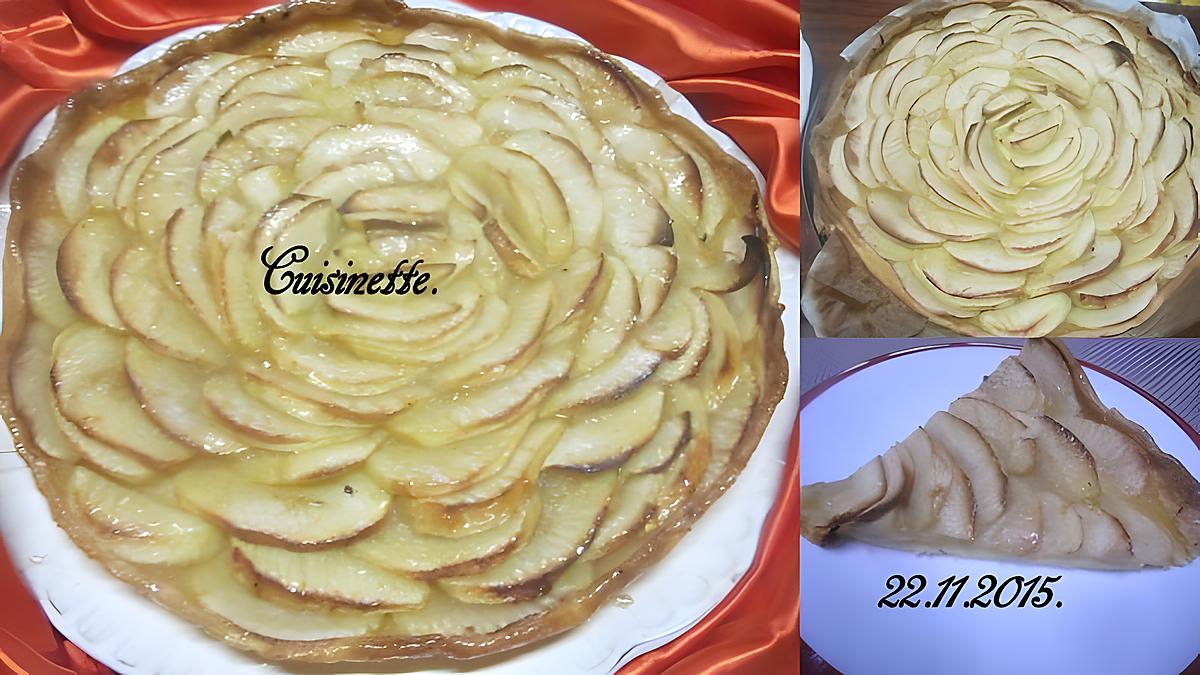recette Tarte aux pommes compotées.