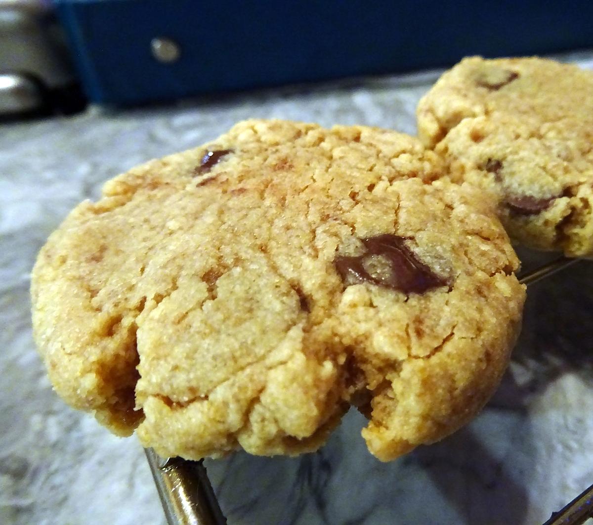 recette Cookies au beurre de cacahuète & pépites de chocolat