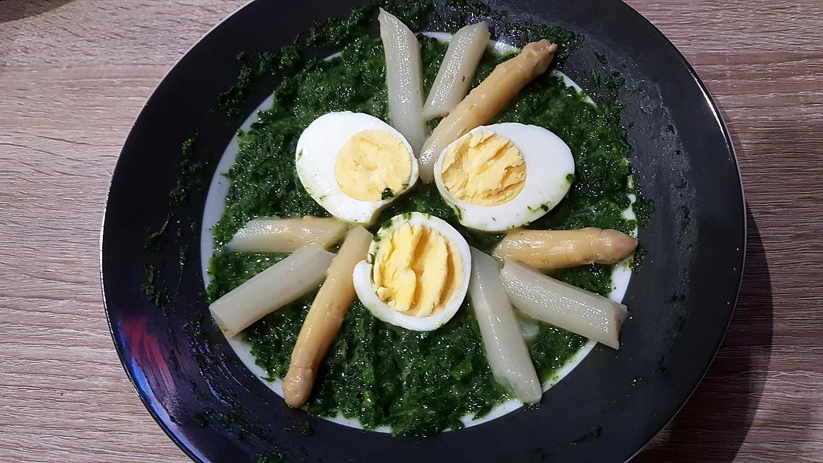 recette Épinards asperges œufs durs