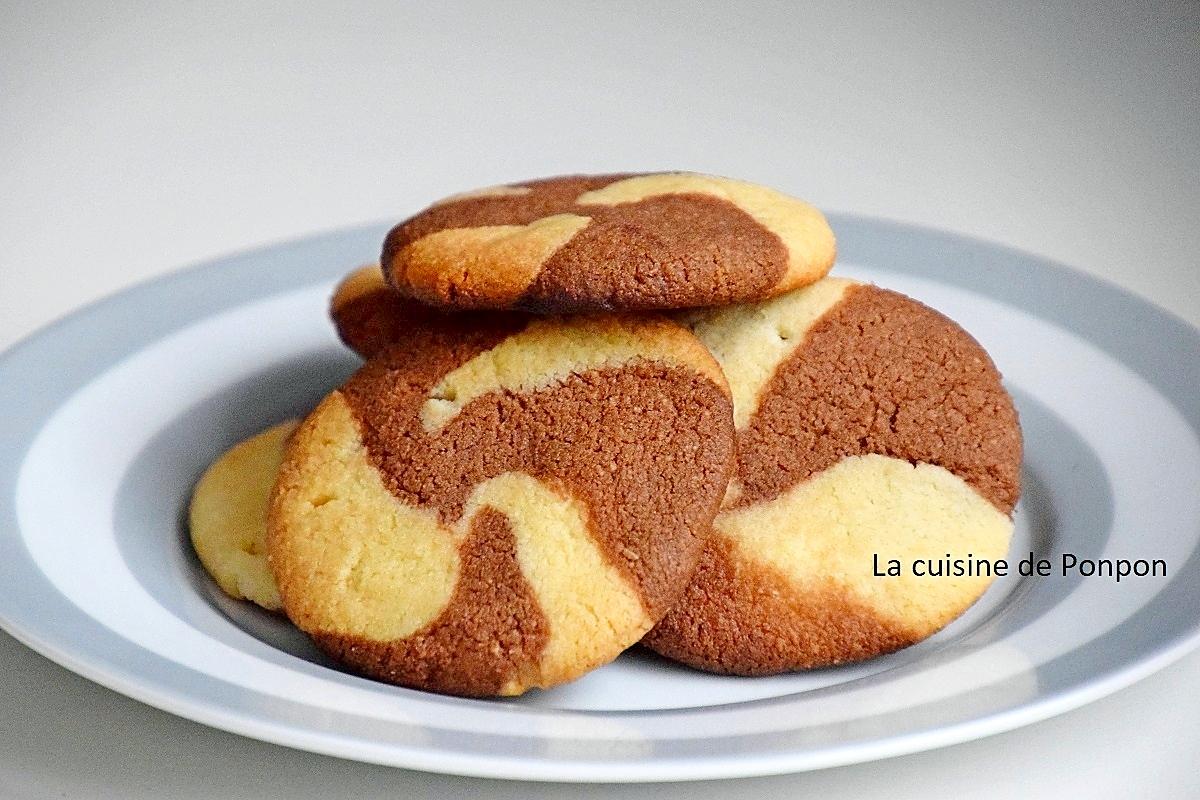 recette Biscuit chocolat vanille comme un tourbillon, sans oeuf