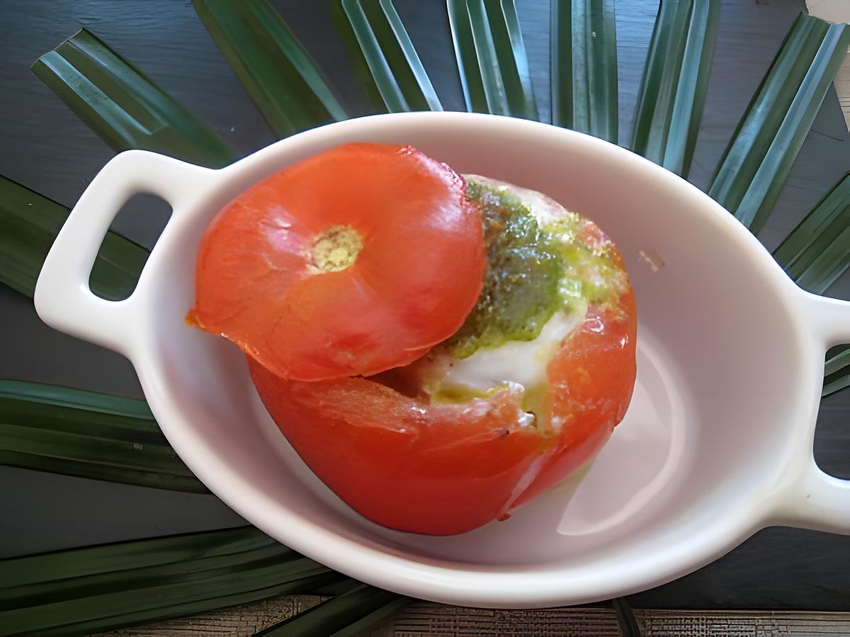 recette tomates oeufs-pesto
