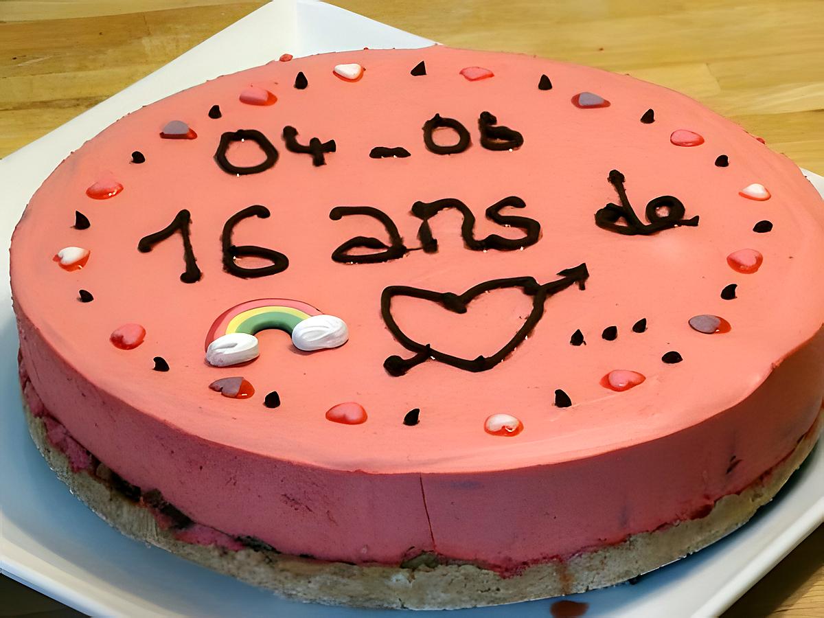 recette Bavarois Framboises sur Sablé aux Pistaches