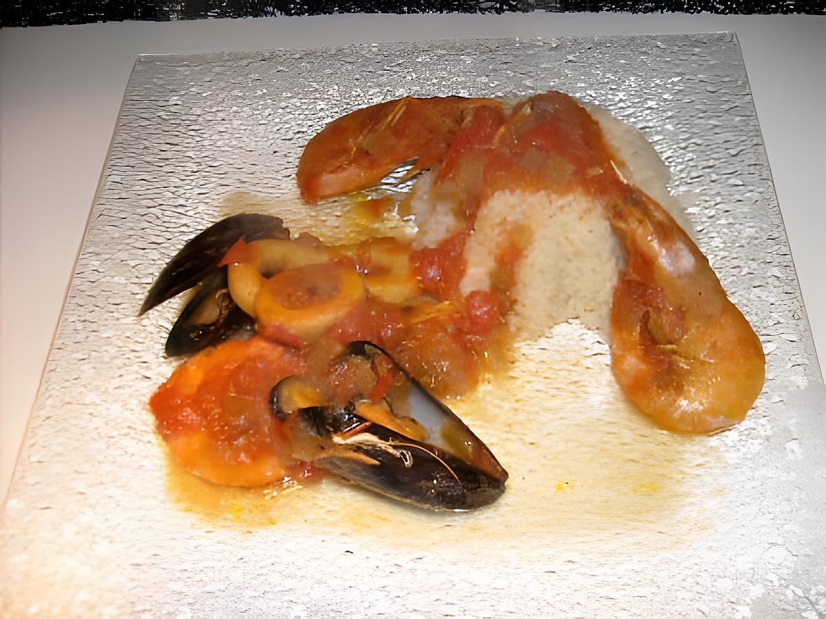 recette Assiette de la mer à la sauce tomate piquante