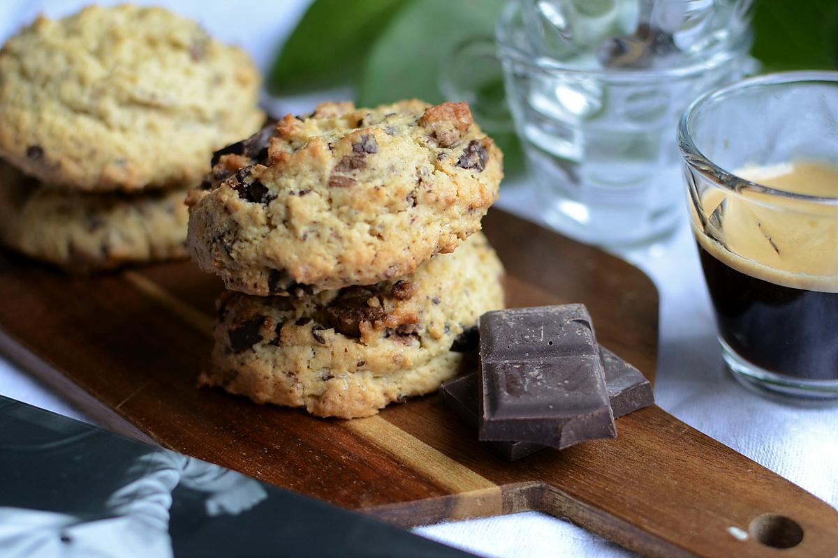 recette Cookies pralinés chocolat et levain