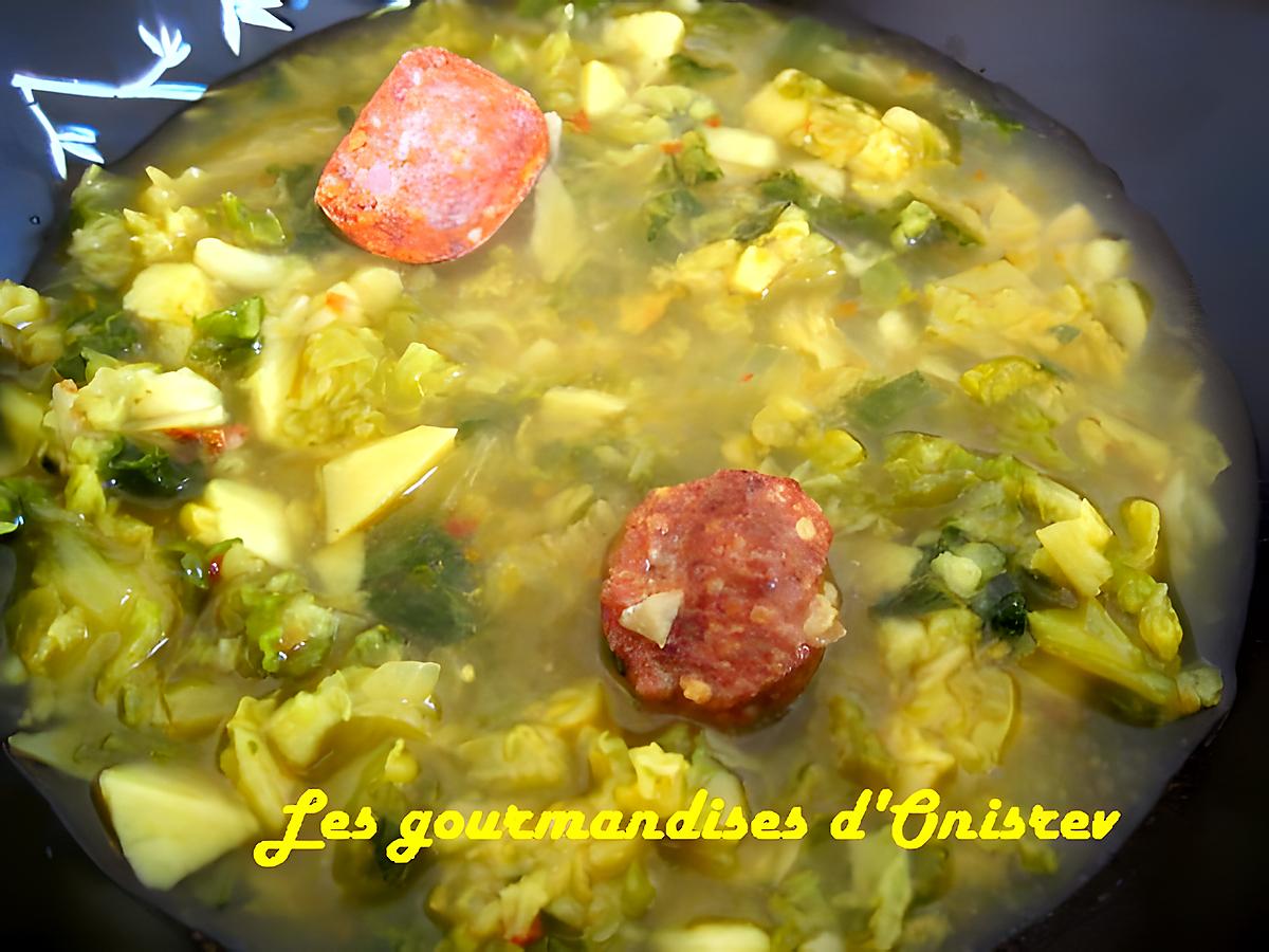 recette *Soupe au chou vert frisé à l’espagnol