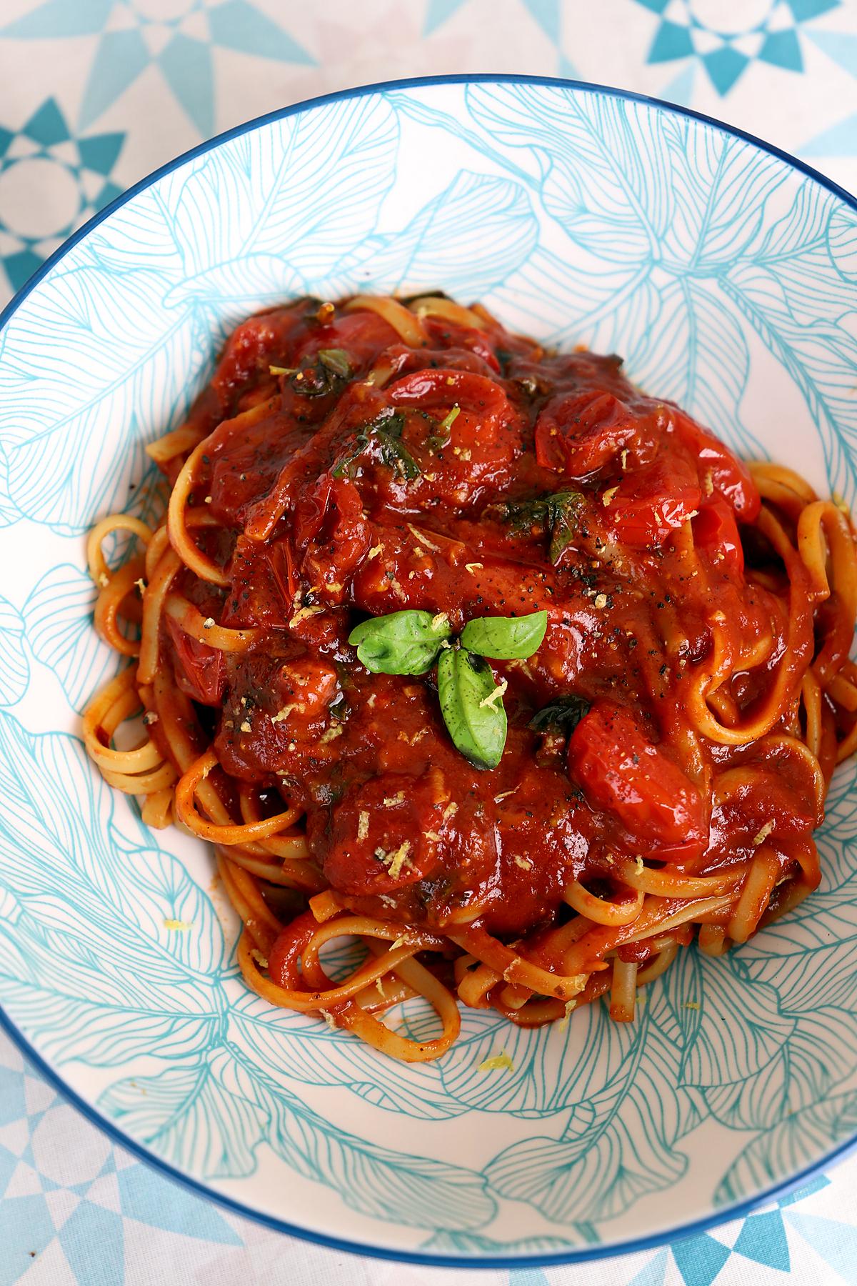 recette Spaghetti Tomates Balsamique