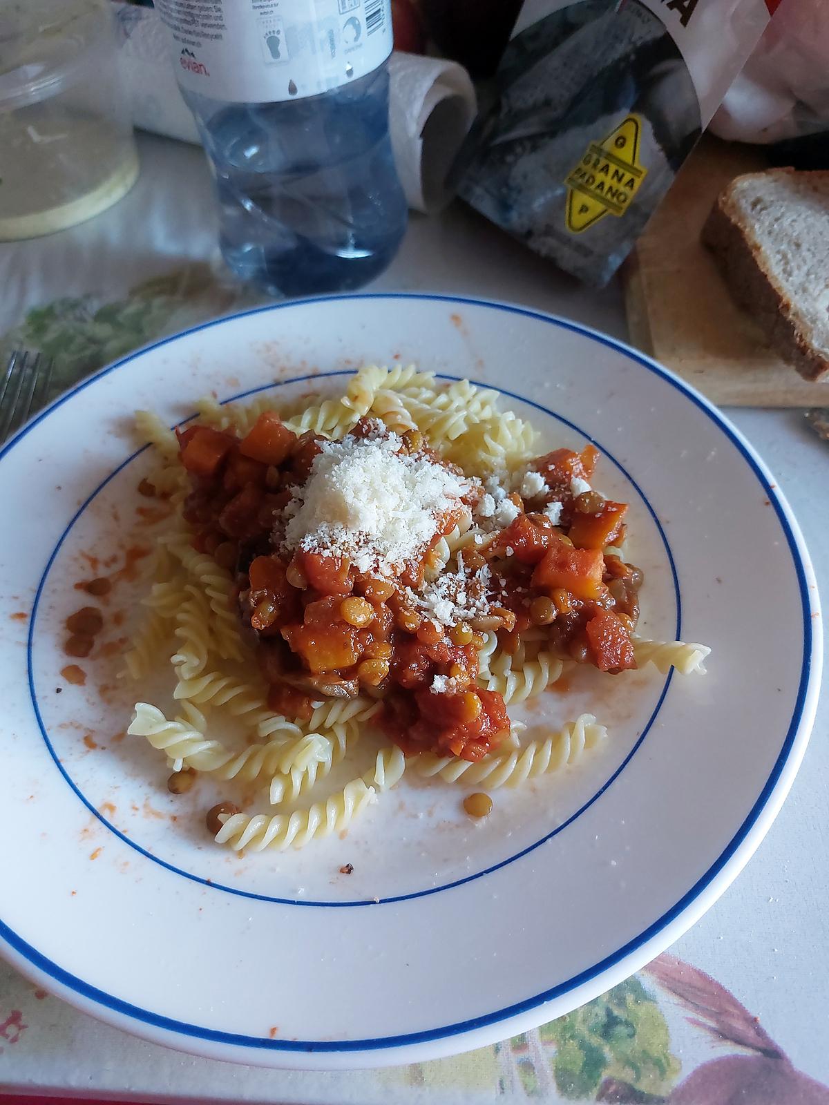recette Sauce bolognaise végétarienne aux lentilles