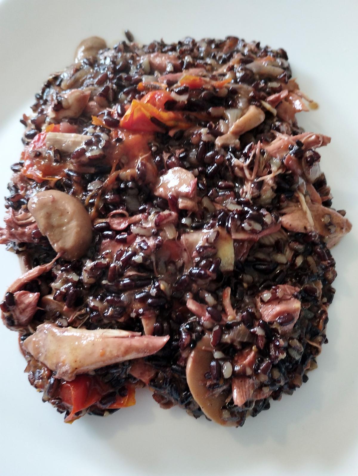 recette risotto au riz noir poulet au cookéo