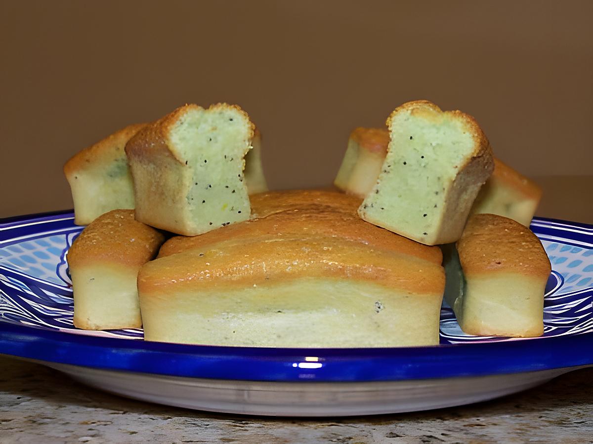 recette Mini-cakes au citron vert et aux graines de pavot