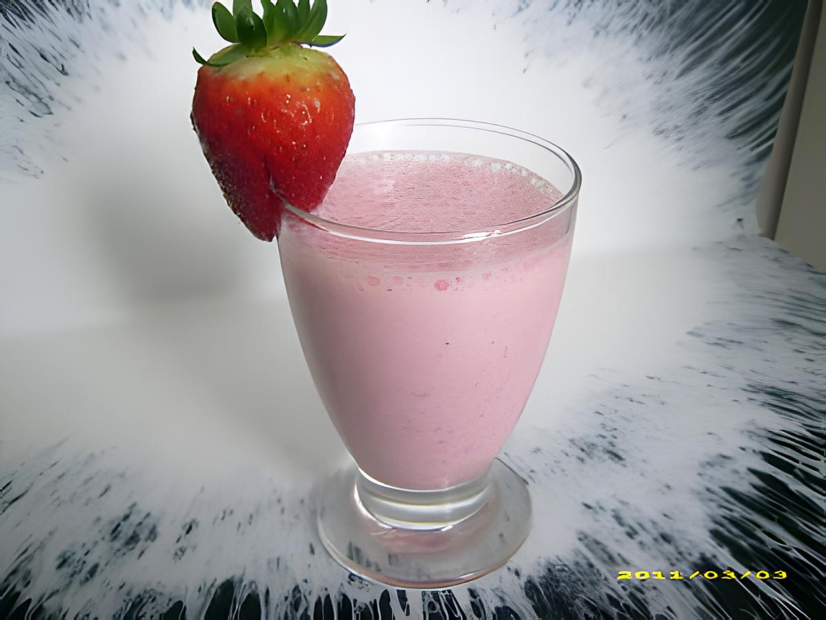 recette milk-shake aux fraises