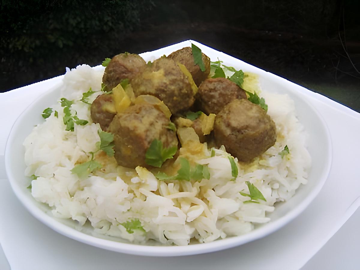recette Boulettes de viande  au curry