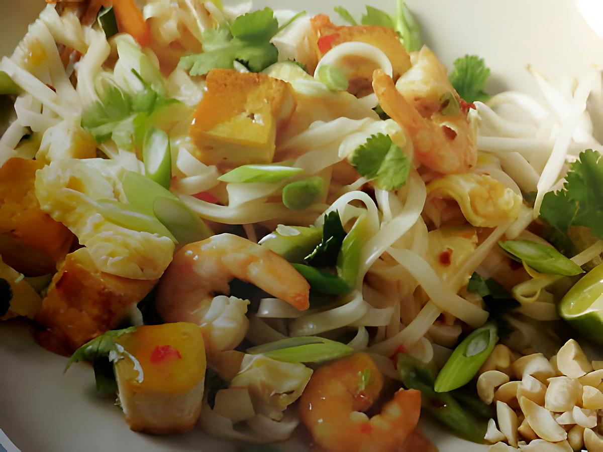 recette Pad Thaï de crevettes